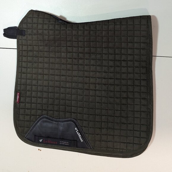 Lemieux Suede Dressage Saddle Pad - Hunter Green (?) - Size S/M - Picture 2 of 2